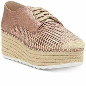 New INC Sneakers Rose Gold Breathable Lace up 10